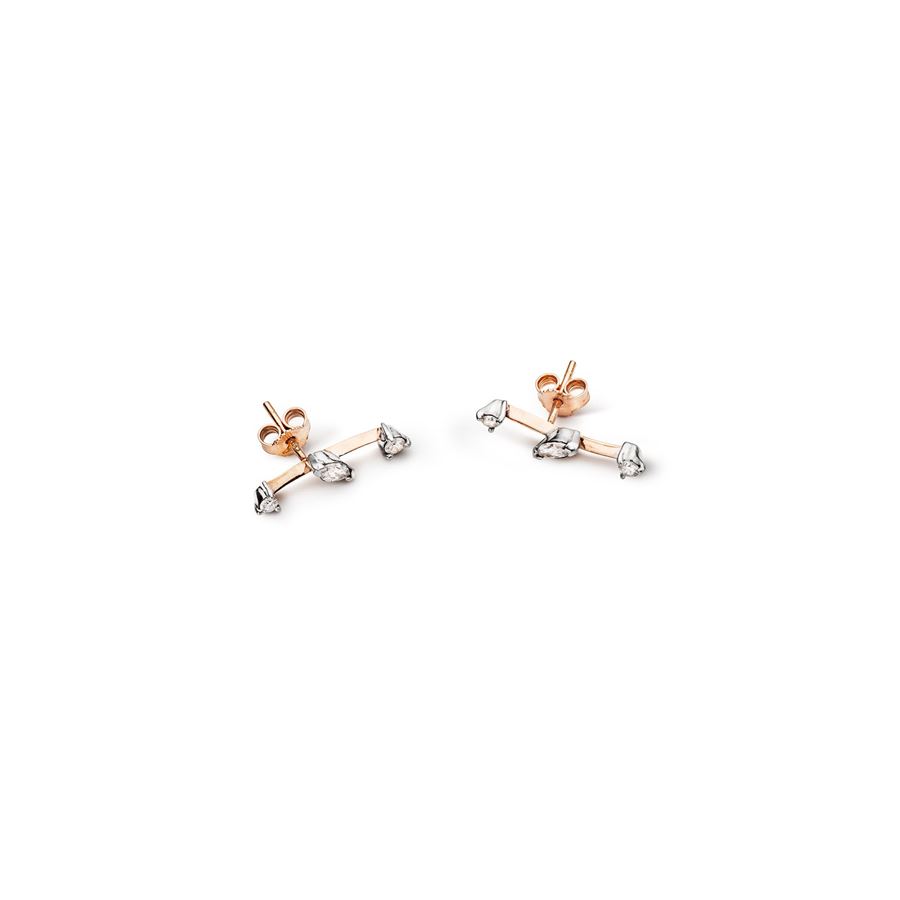 Rose gold 'Lancia' earrings BALANCE | OR LANCIA CORAU9R CT 0,28